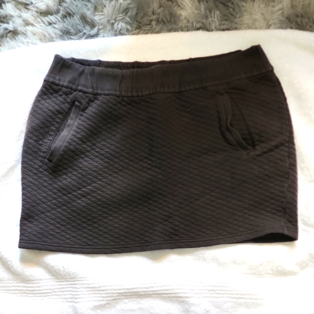 Gray Quilted Skirt